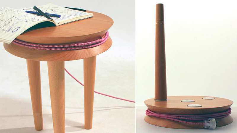 Illustration for article titled A Cable-Wrangling Stool That's Useful For More Than Just Sitting